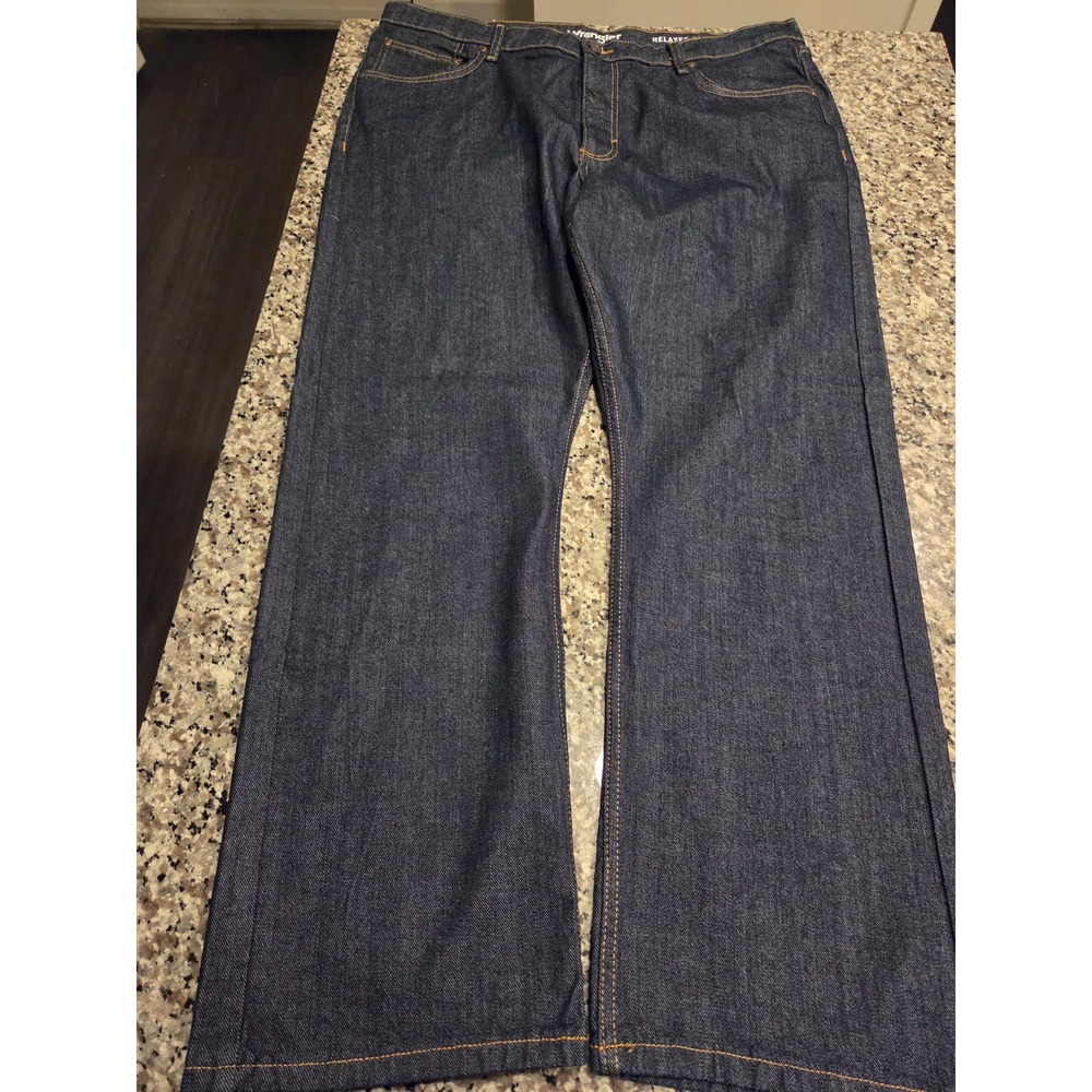 Wrangler Relaxed Boot Jeans Mens 40x30 Dark Indigo Blue Stretch Denim